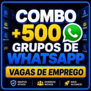 Combo 500 grupos de WhatsApp Vagas de Emprego